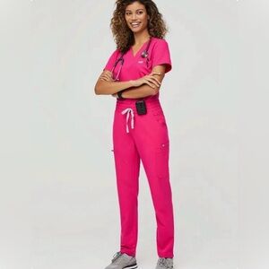 FIGS Shocking Pink Yola Skinny Scrub Pants 🩷